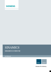 Siemens SINAMICS G150 Manual
