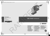 Bosch GST 75 BE Professiona Original Instructions Manual