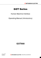 Mitsubishi Electric GOT 900 Operating Manual