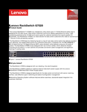 Lenovo RackSwitch G7028 Product Manual