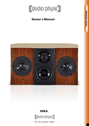 Audio Physic OREA Owner's Manual