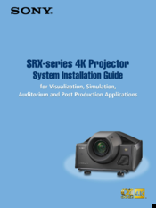 Sony SXRD SRX-R105 Installation Manual