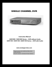 Strategic Vista DXR1000 Series Instruction Manual