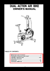 Orbit Fitness OBK2060 Owner's Manual