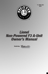 Lionel F3 Owner's Manual