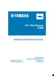 Yamaha 2011 WaveRunner FZR Owner's/Operator's Manual