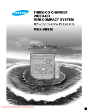 Samsung MAX-VB550 Instruction Manual