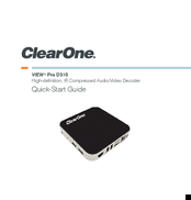 ClearOne VIEW Pro D310 Quick Start Manual