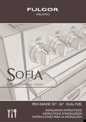 FULGOR sofia series Installation Instructions Manual