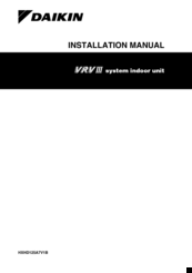 Daikin HXHD125A7V1B Installation Manual