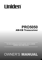 Uniden PRO5050 User Manual