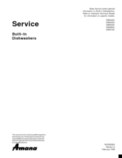 Amana DWA63A Service Manual