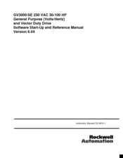 Rockwell Automation GV3000/SE 230 Startup Manual