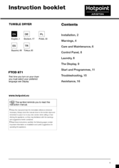 Hotpoint FTCD 871 Instruction Booklet