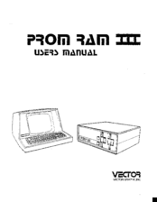 Vector Graphic Prom Ram III User Manual