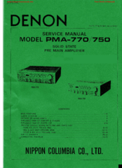 Denon PMA-770 Service Manual