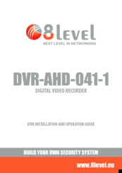 8 Level DVR-AHD-041-1 Installation And Operation Manual