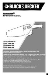 Black & Decker BDH1000CHV Instruction Manual