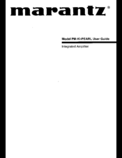 Marantz PM-KI-PEARL User Manual