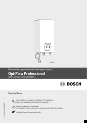 Bosch OptiFlow Professional GWH16 1 CTD E23 F5 L Operating Manual