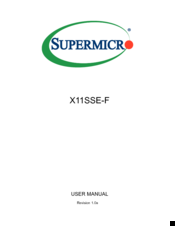 Supermicro X11SSE-F User Manual
