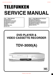 Telefunken TDV-3000A Service Manual
