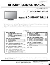 Sharp LC-52DH77E/RU/S Service Manual