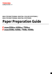 Toshiba E-Studio 8508AC Paper Preparation Manual