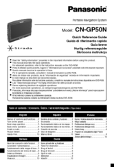 Panasonic Strada CN-GP50N Manuals | ManualsLib