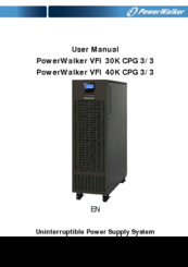 PowerWalker VFI 30K CPG 3/3 User Manual