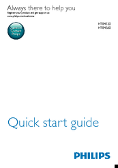 Philips HTB4520 Quick Start Manual