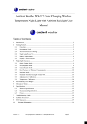 Ambient Weather WS-01T User Manual