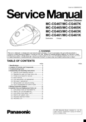 Panasonic MC-CG465 Manuals | ManualsLib
