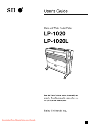 Seiko I Infotech LP-1020L User Manual