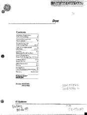 GE DDE5706L Use And Care Manual