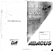 DA Systems Abacus 64 Operator Instructions Manual