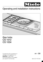 Miele CS 1034 Operating And Installation Instructions