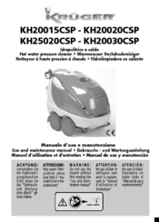 Kruger KH20015CSP Use And Maintenance Manual