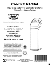 ecowater systems water softener 2500 manual