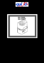 quiko QK-E3000T Use And Maintenance Manual