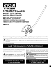 Ryobi RY15518 Operator's Manual