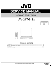 JVC AV-21TG16 Service Manual