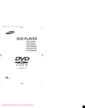 Samsung DVD-E2828K User Manual