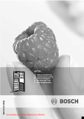 Bosch KIF39 SERIES Operating Instructions Manual
