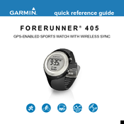 Garmin Forerunner 40 Quick Reference Manual