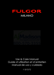 Fulgor Milano F1SP30*2 series Use & Care Manual