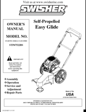 Swisher Easy Glide STP67522BS Owner's Manual