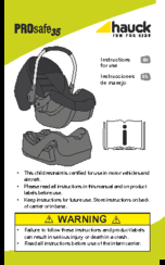 Hauck prosafe 35 Instructions For Use Manual