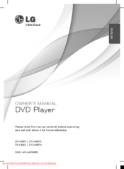 LG DVX697K Owner's Manual