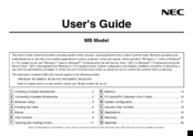 NEC MG36L/B-K User Manual